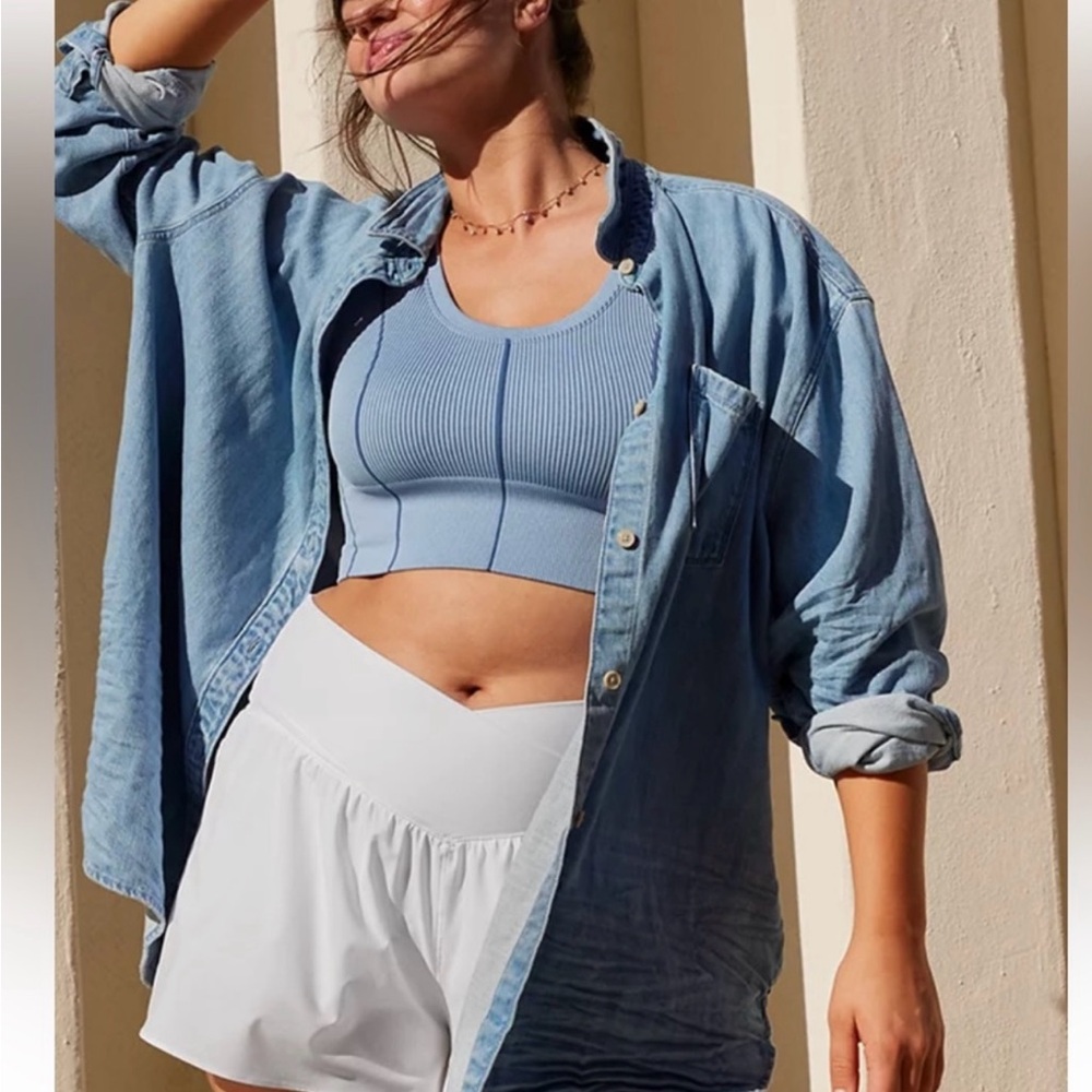Aerie Offline Blue Denim Shirt